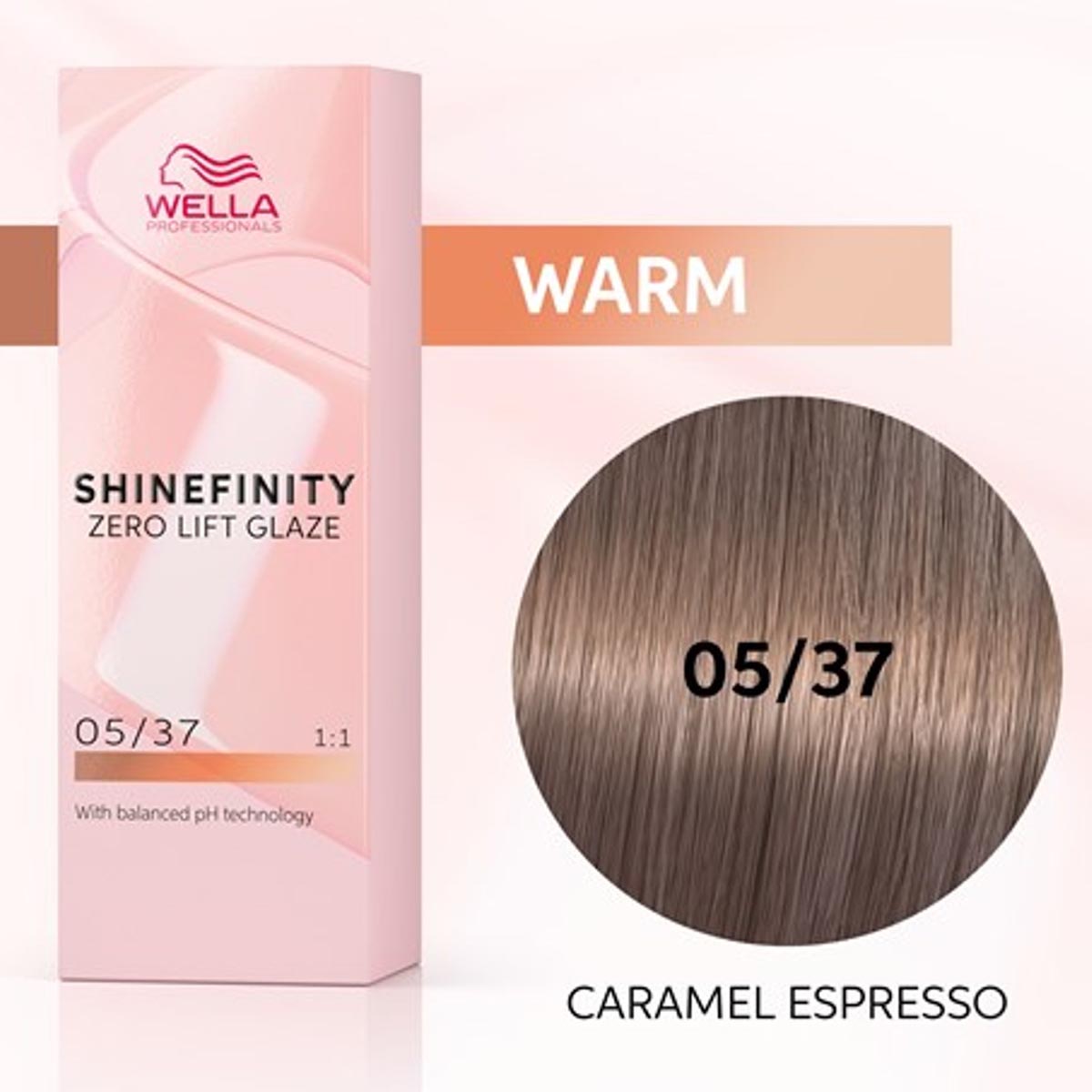 Wella Shinefinity Zero Lift Glaze Tinte 05/37 Caramel Espresso 1Un